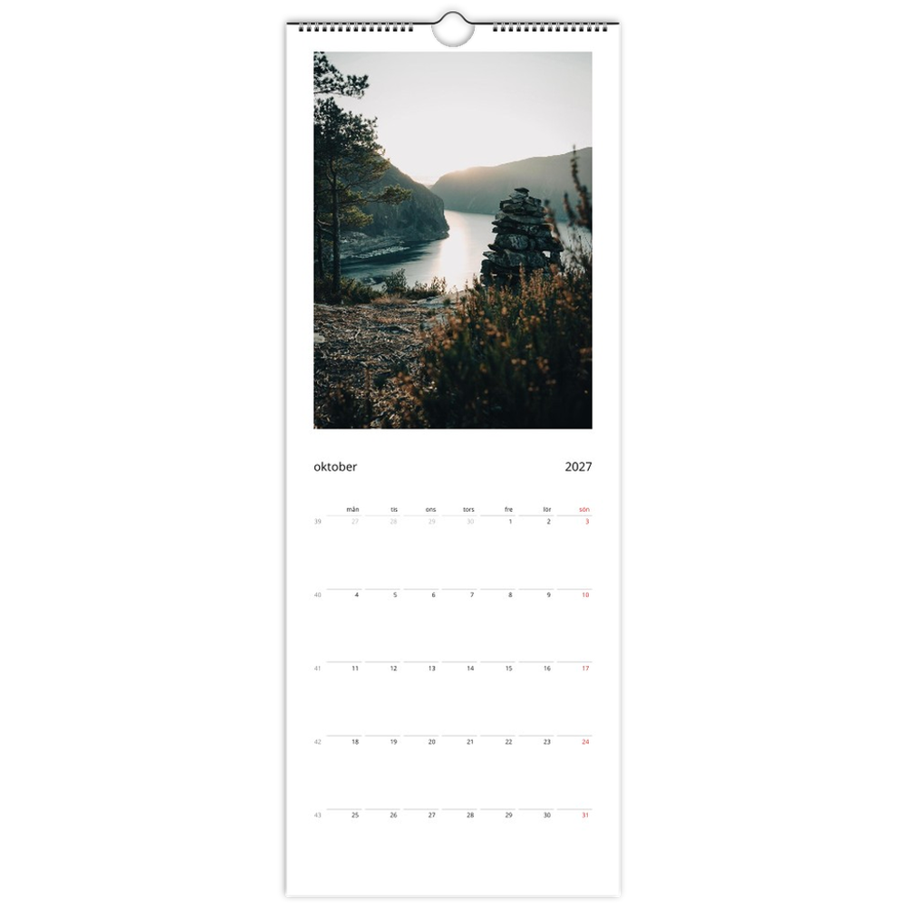 Designa egen fotokalender online – Skapa din kalender 2027 - 14.8x40 cm