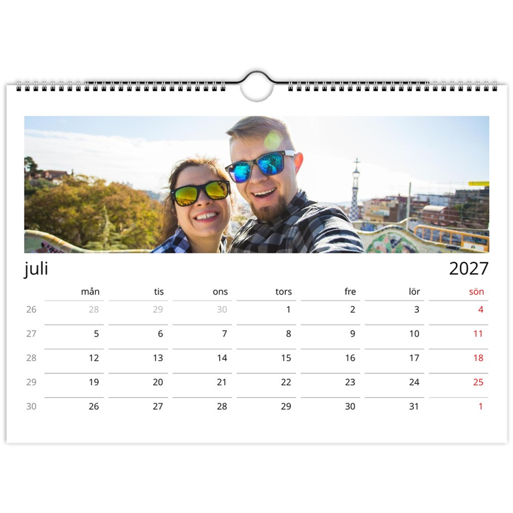 Designa egen fotokalender online – Skapa din kalender 2027 - A4
