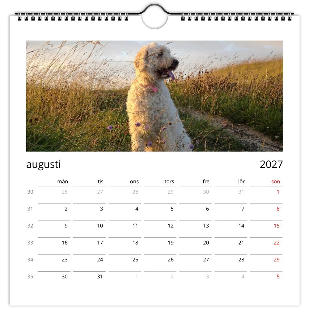Designa egen fotokalender online – Skapa din kalender 2027 - 21x21 cm